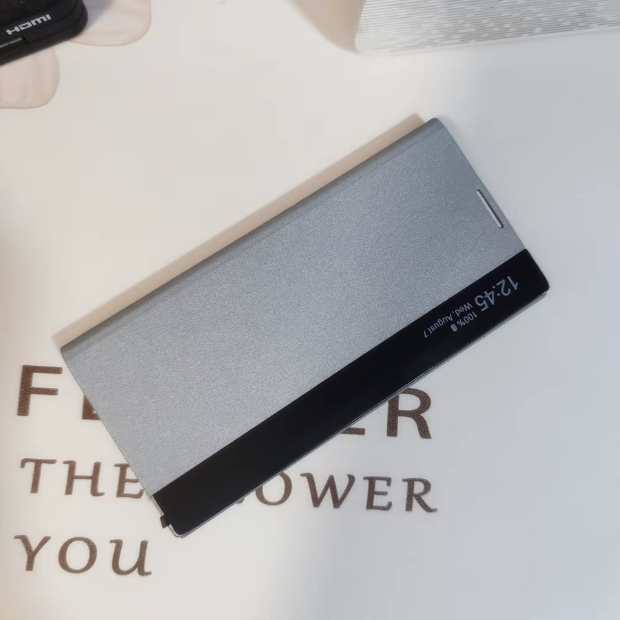 Smart Sleep Awake Flip Case für Samsung Galaxy Note 10 Plus und Note 10+ mit Window View und Smart Chip in Rot - Bild 3
