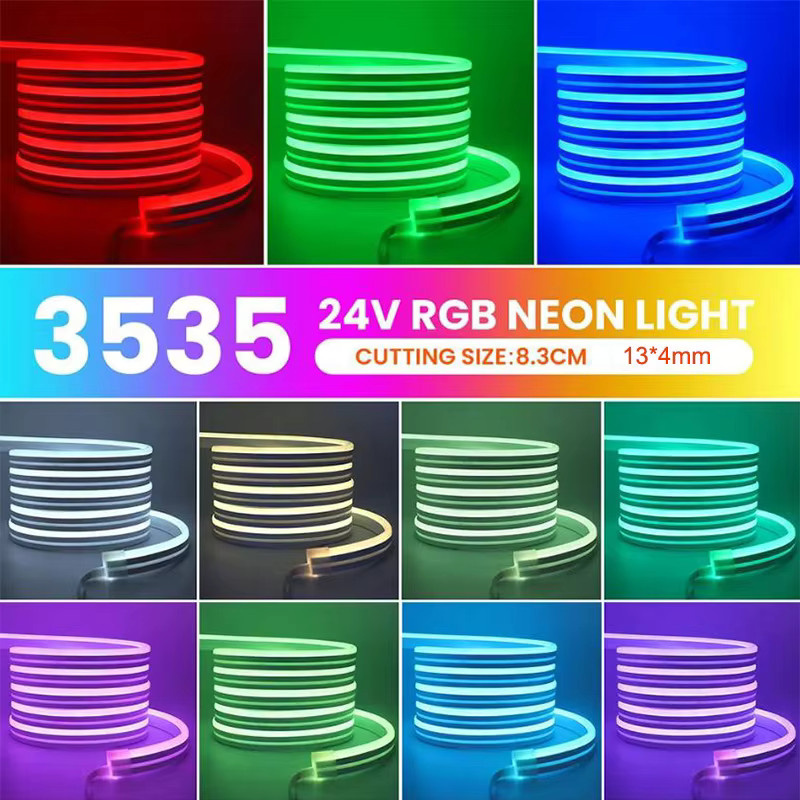 KcoiiFun RGB LED Neon Lichterkette mit App-Steuerung und Musik-Sync, wasserdichte flexible Neon Flex Lampe in Multicolour, transparent - Bild 2