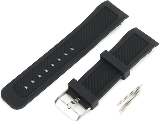 Uhrenarmband Silikon, 22 mm, Schwarz, Unisex - Bild 1