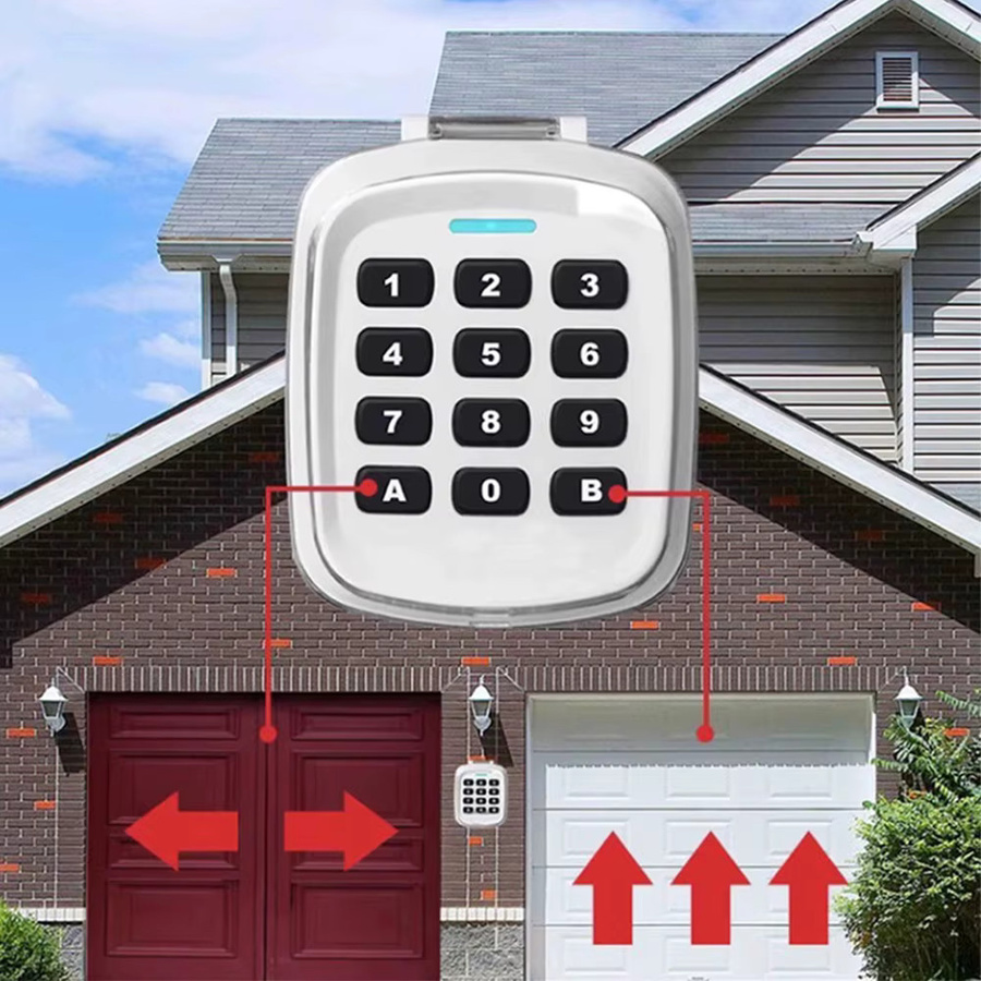 Drahtlose Funkfernbedienung für Tor und Garage mit Multi-Frequenz 280-868 MHz in Weiß - Bild 2