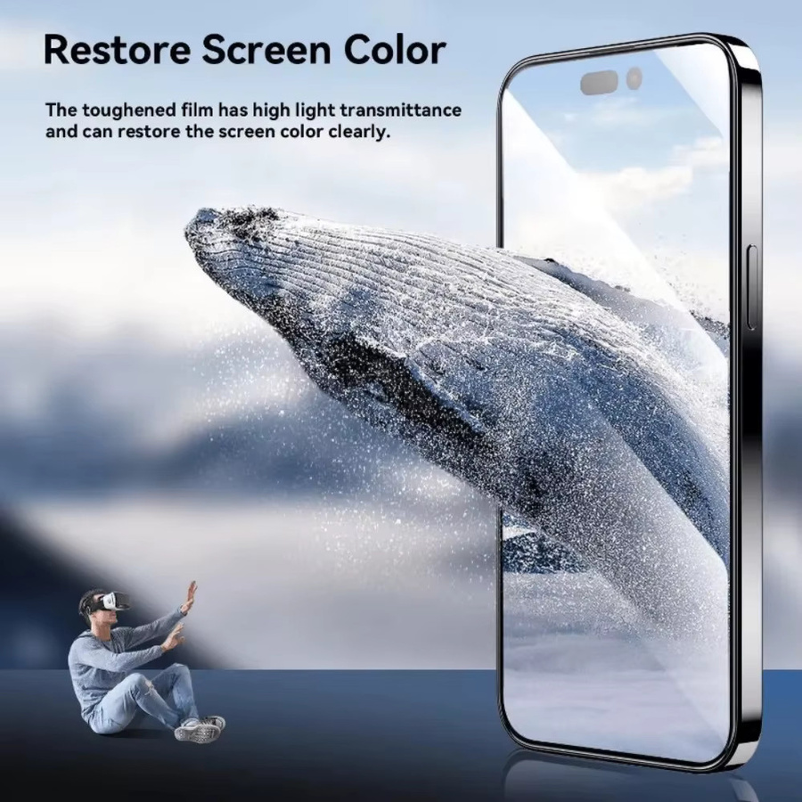 DIXSG 6-in-1 Full Cove HD Displayschutzfolie und Kameralinsen-Glas für iPhone 17 16 15 14 13 12 11 Pro Max Air 16e Plus, transparent - Bild 6