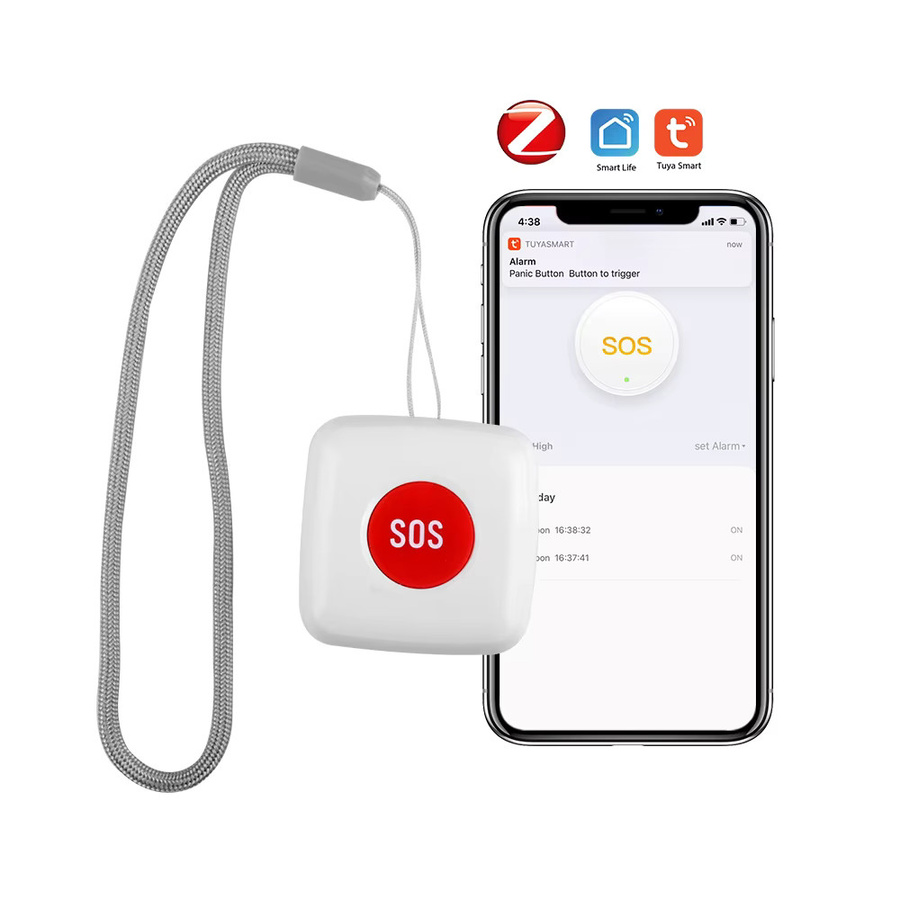 ALARMEST Tuya ZigBee SOS-Knopfsensor in Weiß für Senioren Notfallhilfe und Smart Home Alarmschalter kompatibel mit Tuya Zigbee Hub und Smart Life App - Bild 2