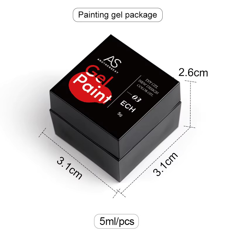 AS ECH12 Nail Art Gel Polish, Metallic, 5g - Bild 3