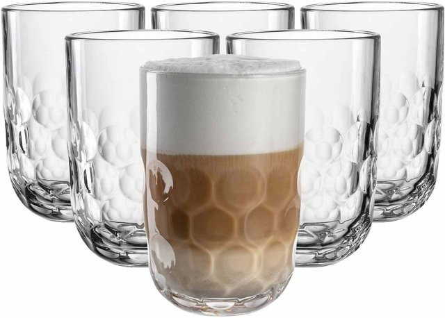 Leonardo Gocce Latte Macchiato Gläser, transparent, 6er Set, 390 ml pro Glas - Bild 1