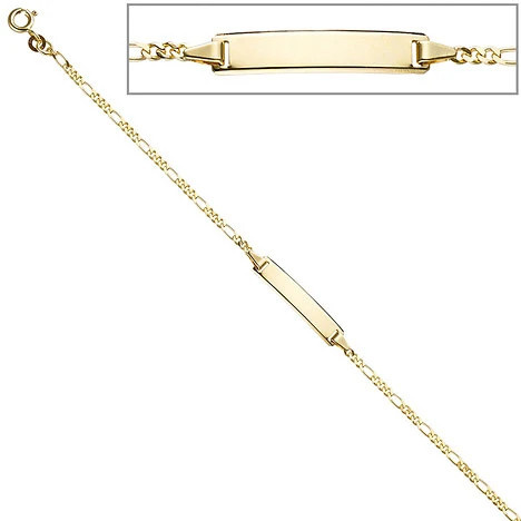 Colfem Armband 333 Gelbgold, Schildband, 18,5 cm, Unisex - Bild 1