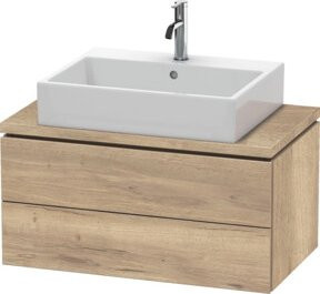 Duravit Waschtischunterschrank Compact L-Cube in Ei Marmor mit 2 Schubladen, B/T/H: 82 x 47,7 x 40 cm - Bild 1