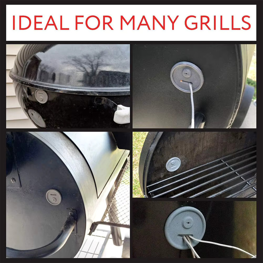 Weber Smokey Grill Zubehör: Hitzebeständige Grillsonden-Dichtung aus lebensmittelechtem Silikon zur Temperaturkontrolle - Bild 2