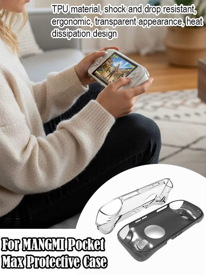 Transparente TPU-Schutzhülle für die MANGMI Pocket Max Handheld-Spielkonsole, stoßfeste Abdeckung - Bild 6