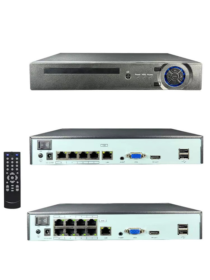 SIMICAM 4K 10CH NVR Videorecorder mit 4/8 Port PoE für 8MP 5MP 4MP Onvif IP-Kameras, Audio-Überwachungssystem, Schwarz - Bild 4
