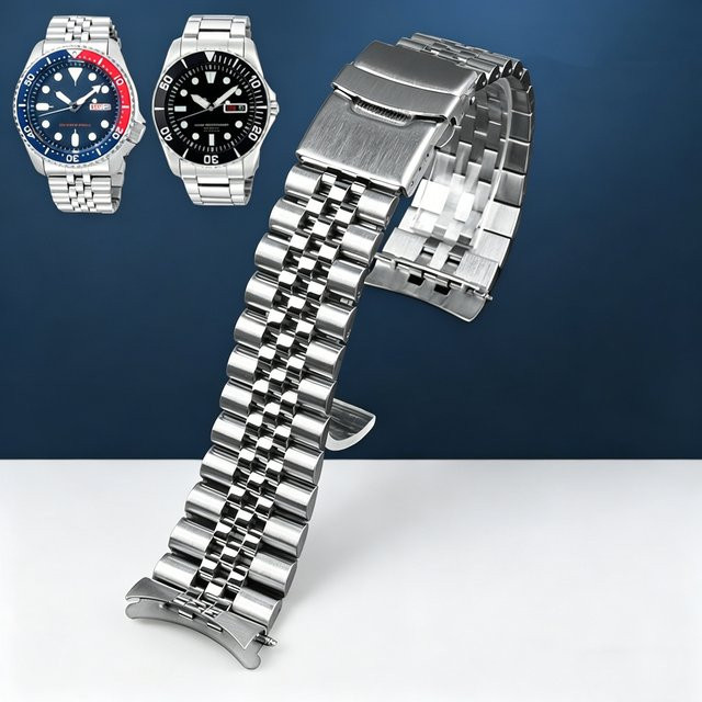 Hiyii Uhrenarmband Edelstahl, Silber, 22 mm, Unisex - Bild 1