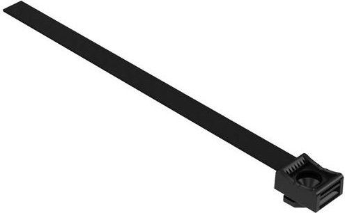 Hebotec KBS-B8M 4-20 10 Klettbandsockel aus Aluminium in Schwarz, 10 Stück - Bild 1