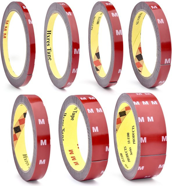 3M doppelseitiges Klebeband für den Automobilbereich, hochtemperaturbeständig und hochviskos, rot, Länge: 3 m - Bild 1