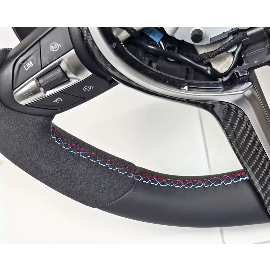 COIKA M Sport Lenkrad-Upgrade aus Vollleder mit Schaltwippen für BMW F20 F10 F30 F36 F25 F01 F48 E90 E87 E70 in Schwarz - Bild 5