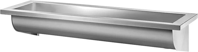 Delabie Waschrinne CANAL Wandmontage aus Edelstahl 1.4301 in Silber, B/T/H: 186 x 46 x 28 cm - Bild 1