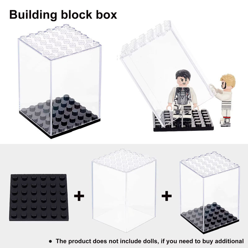 Transparente Minifiguren-Vitrine aus Acryl für Lego Minifiguren und Actionfiguren, stapelbare Displaybox zur Aufbewahrung - Bild 6