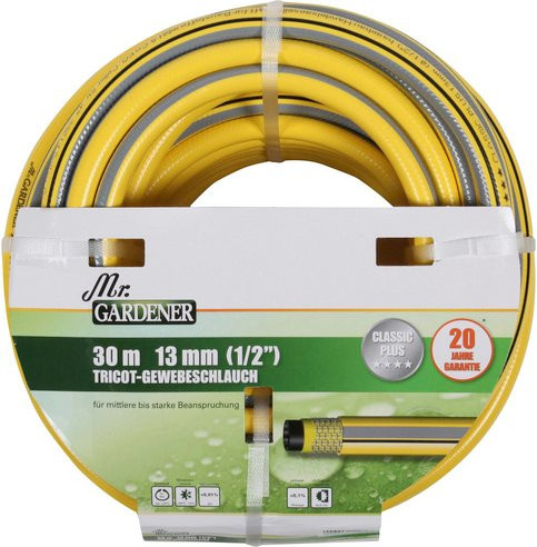 Mr. GARDENER Tricotgewebeschlauch Classic Plus, gelb, 1/2 Zoll, Länge: 30 m - Bild 1