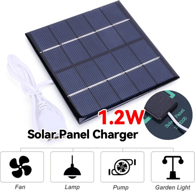 ALLOYSEED Tragbares Solarpanel-Ladegerät für 3,7-V bis 5-V Batterien und Smartphones - Bild 1