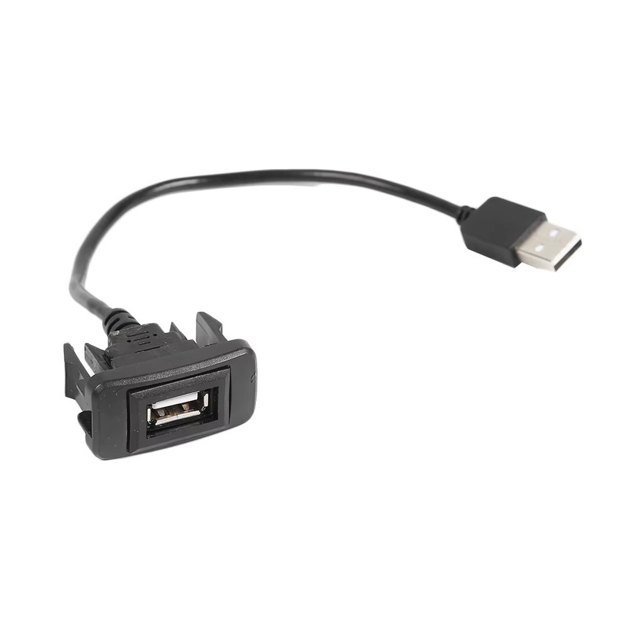 APWIKOGER USB-Verlängerungskabel Schwarz für Armaturenbrett-Einbau mit USB-A Stecker auf Buchse - Bild 2