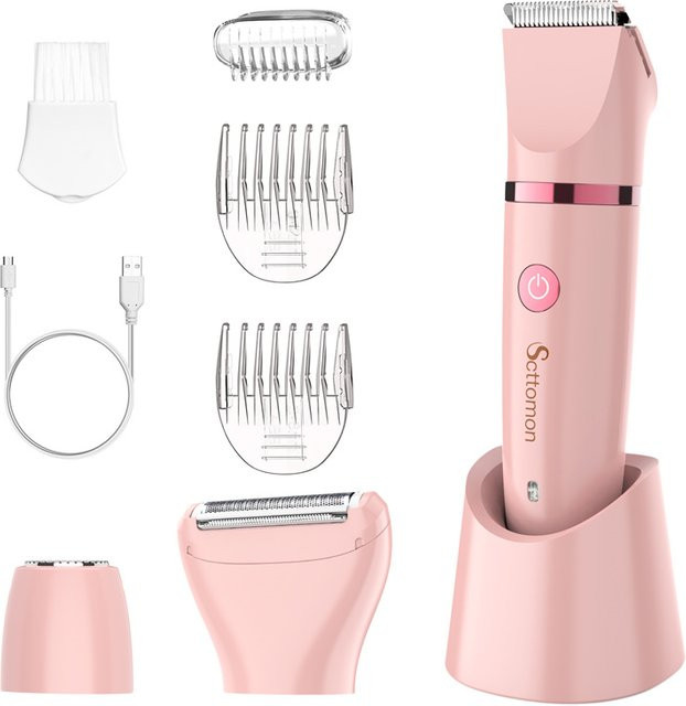 Scttomon Drei-in-Eins Smart Waschbarer Haarentferner Pflegeset, pink, Damen - Bild 1