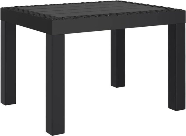 vidaXL Gartentisch aus Polypropylen in Anthrazit, B/T/H: 59 x 47 x 40 cm - Bild 1