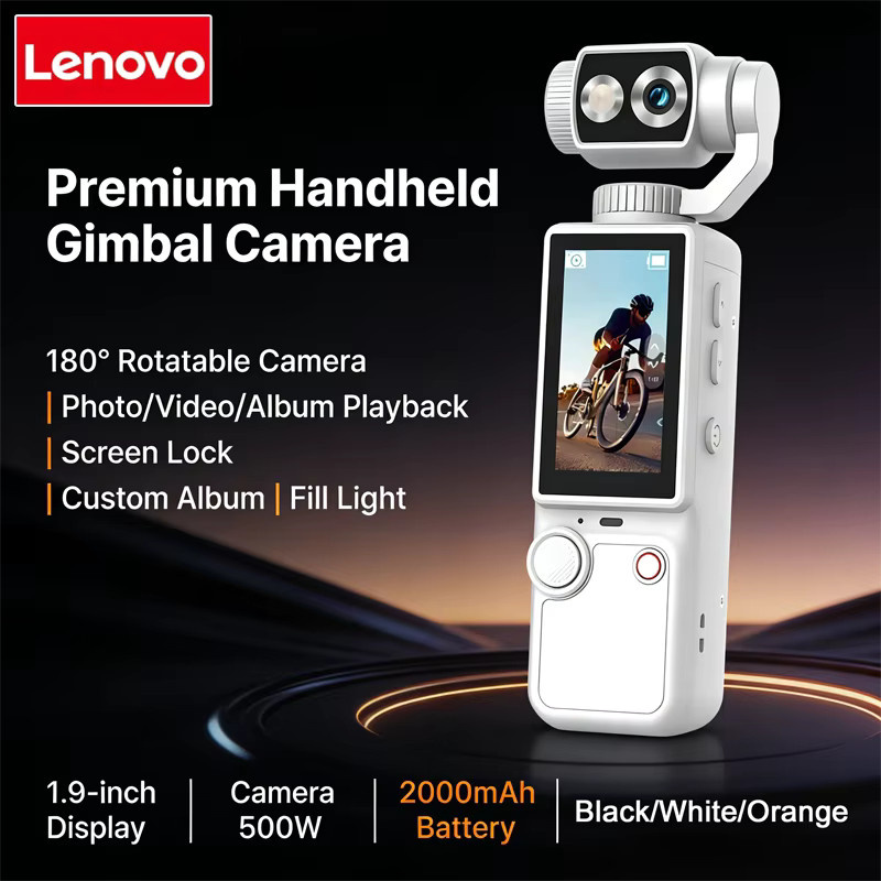 Lenovo 4K HD WiFi Sport-Actionkamera in Weiß für Reise, Fahrrad und Vlogging - Bild 5