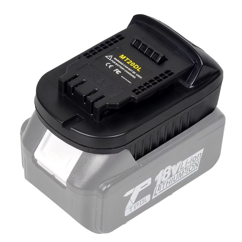 MT20DL Akku-Adapter in Schwarz, kompatibel mit Makita 18-V-Lithium-Akkus für den Einsatz in Dewalt 18-V-20-V-Lithium-Geräten - Bild 2