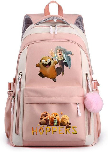 3-teiliges Schulrucksack-Set in Pink aus Oxford-Stoff mit Schultasche und Federmäppchen - Bild 1