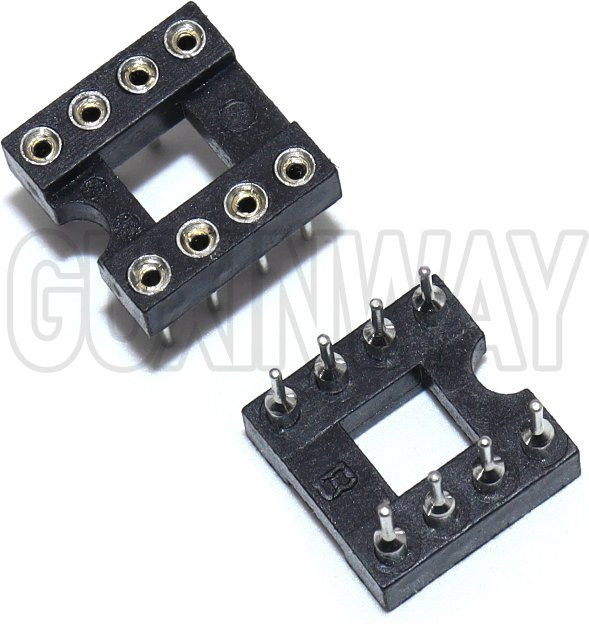 GUXINWAY 20 Stück DIP-8 IC Sockel Adapter Runde Loch Solder Typ in Schwarz - Bild 1