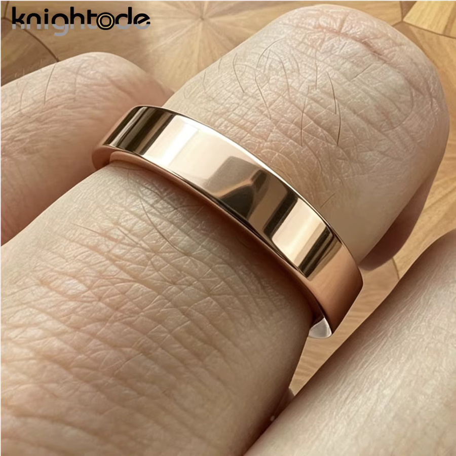 Knightode Ehering Wolframkarbid, Roségold, Unisex, Verlobungsring - Bild 3