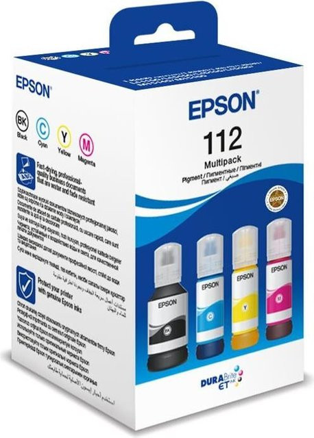 Epson 112 Multipack Original Tintenpatronen für Tintenstrahldrucker, 4er-Pack in Schwarz, Gelb, Cyan und Magenta (C13T06C64A) - Bild 1