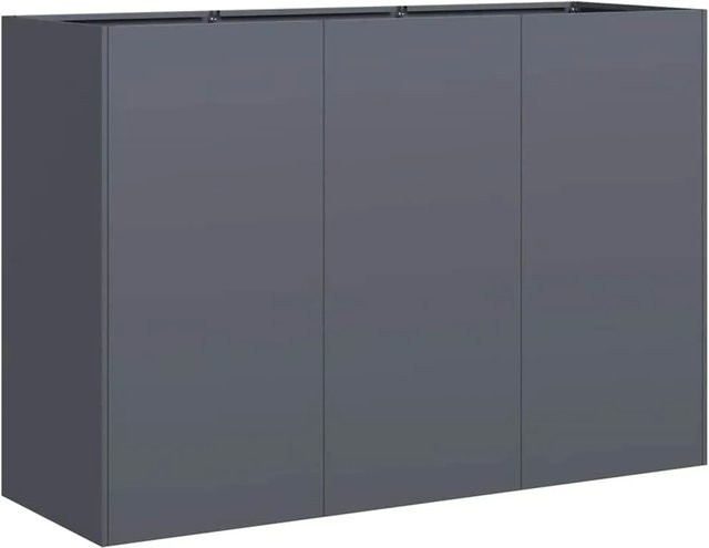 vidaXL Pflanzkübel aus Stahl in Anthrazit, Hochbeet für den Garten B: 120 cm, T: 40 cm, H: 80 cm - Bild 1