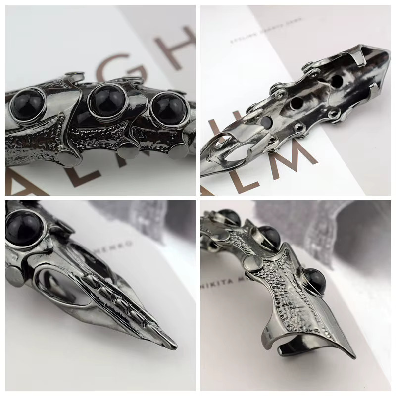 Velishy Ring, Drachen Schädel, Silber, Unisex - Bild 2