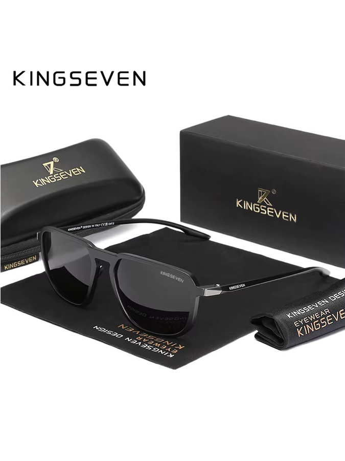 KINGSEVEN Sonnenbrille, Vollrand, Square, polarisiert, Unisex - Bild 4