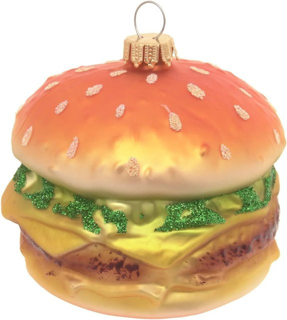 Krebs Glas Lauscha Weihnachtsornament Hamburger in Mehrfarbig, Höhe: 8 cm - Bild 1