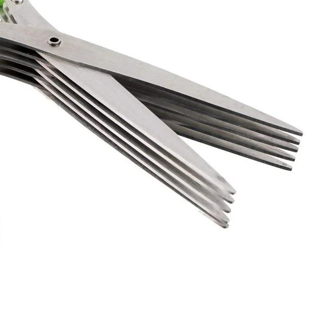 Bestbags Multifunktionale Kräuterschere aus Edelstahl in Silber zum Zerkleinern von Gemüse und Kräutern - Bild 1