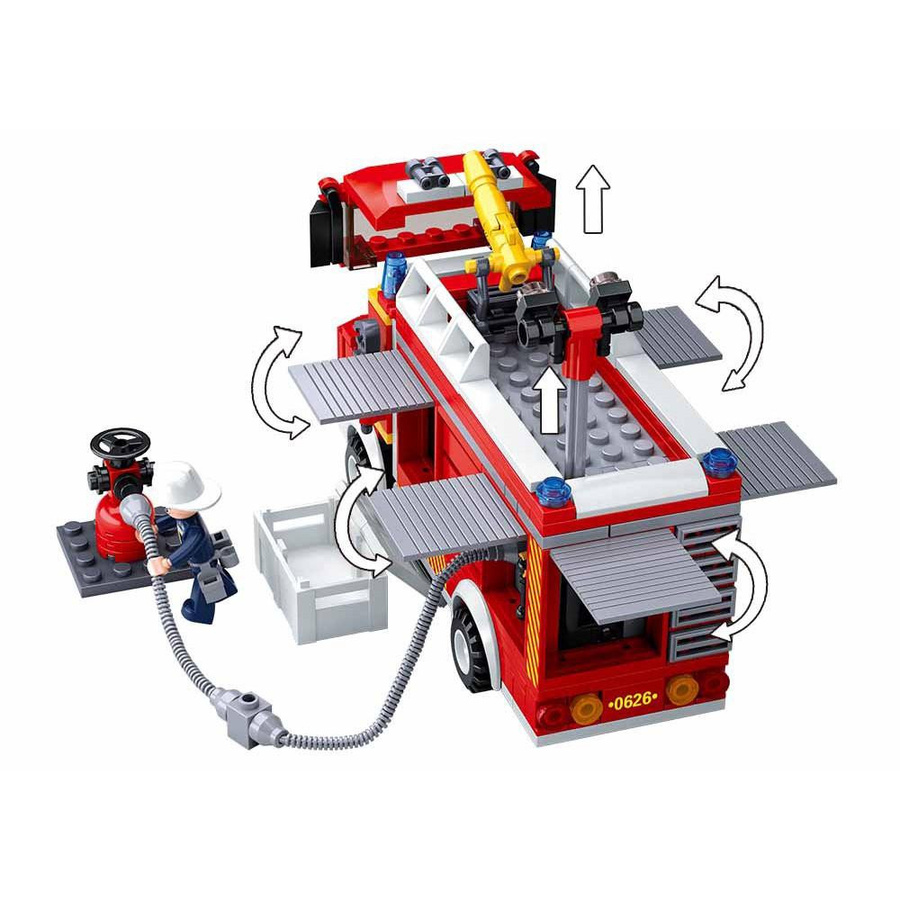 Yiran Toy Feuerwehr Rettung LKW Bausteine Set, 343 Teile, 6-12 Jahre - Bild 3