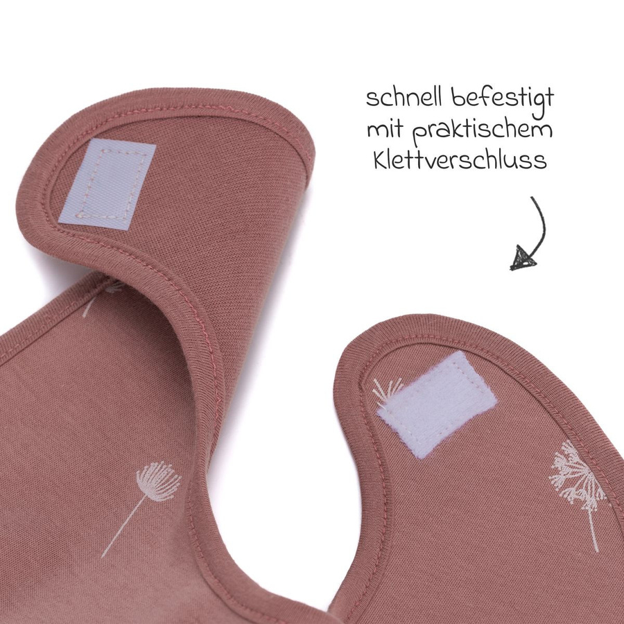 Fillikid 2-tlg. Lätzchen-Set Pusteblume in Rosa mit wasserdichter Innenschicht aus Baumwolle und Polyurethan - Bild 2