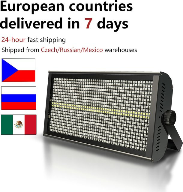 200 W LED RGBW 4 in 1 Wall Washer Bar mit 48 Zonen, DMX-Steuerung, Blitzlicht und 8000 K Weiß für DJ und Bühnenbeleuchtung, Schwarz - Bild 1