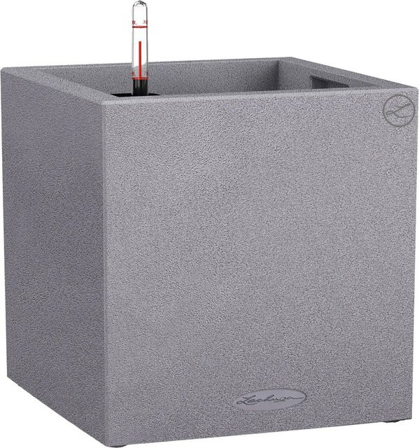 Lechuza Pflanzgefäß Canto Stone Pflanzwürfel Steingrau B/T/H: 40 x 40 x 40 cm - Bild 1