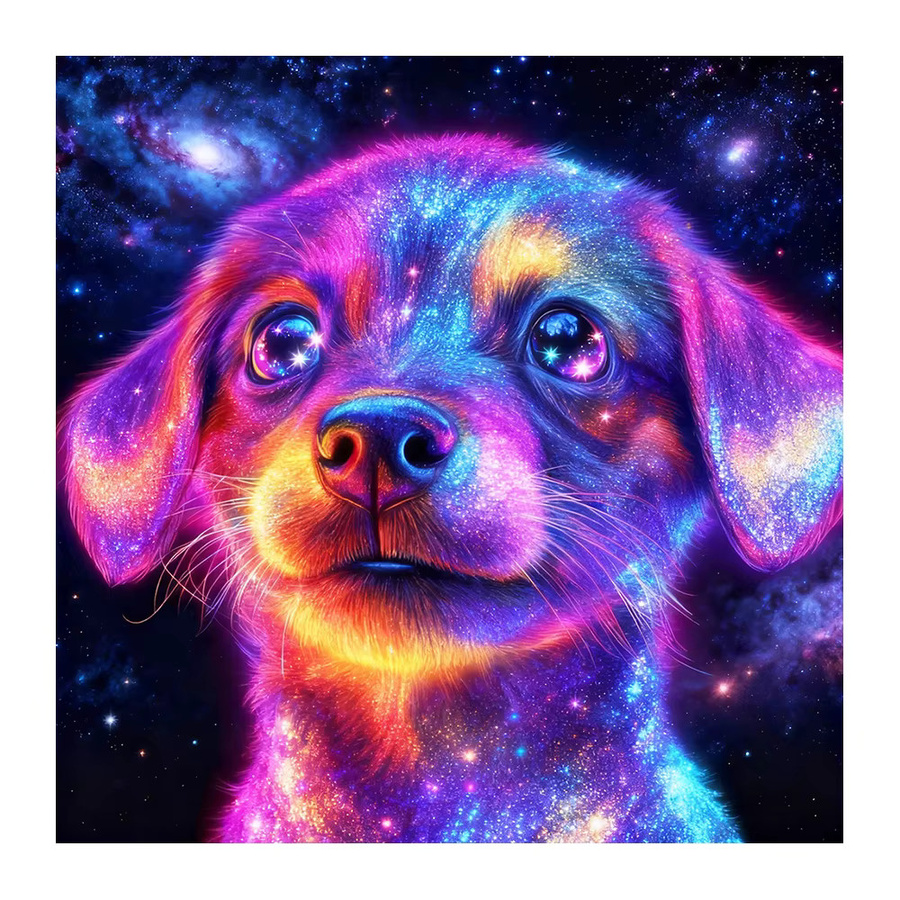 EverShine DIY-Diamantgemälde Hund als Vollbohrer-Tiermosaik in Mehrfarbig für Erwachsene - Bild 4