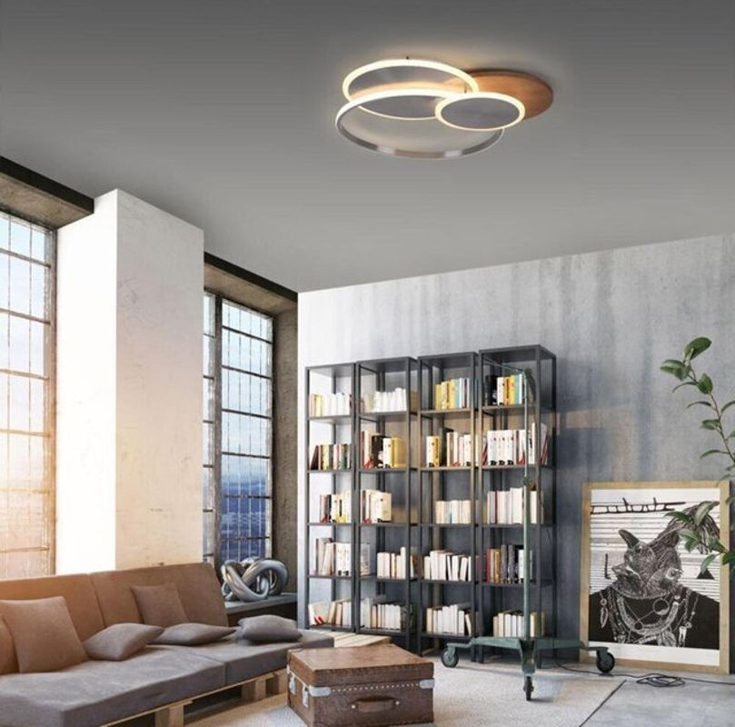 Paul Neuhaus LED Deckenleuchte 8329-79 in Silber und Grau, 50 W, 6000 lm, Modernes Design aus Metall - Bild 1