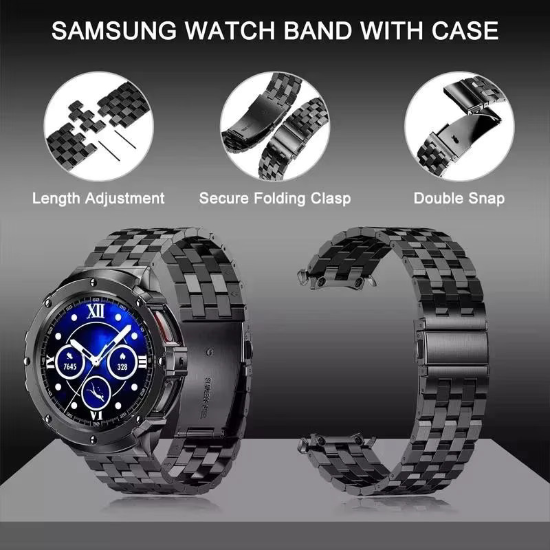 FancyWrist Uhrenarmband Edelstahl, Silber, Samsung Galaxy Watch 5 Pro 45 mm - Bild 2