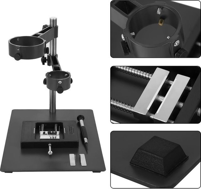 Aimo Heißluftpistole Klemmständer Reparaturplattform für BGA Rework Reballing Station in Schwarz aus Metall - Bild 1