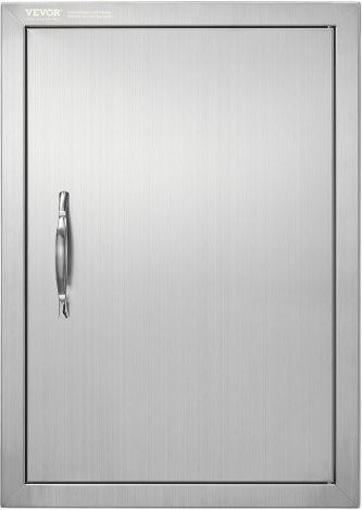 VEVOR Grillzugangstür aus Edelstahl für Grillinseln und Außenküchen, flächenbündig montiert, B/H: 432 x 610 mm - Bild 1
