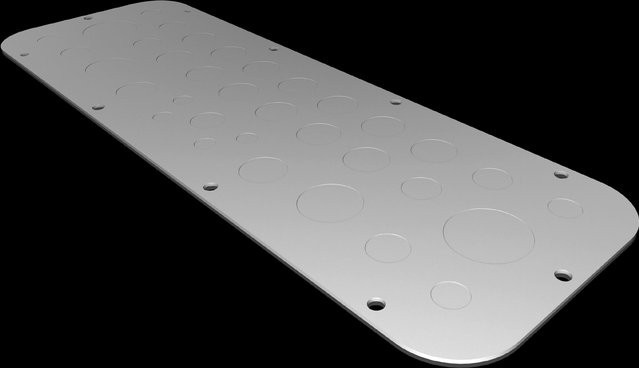 Rittal Metall-Flanschplatte Größe 3 in Silber AX 2573.100 - Bild 1