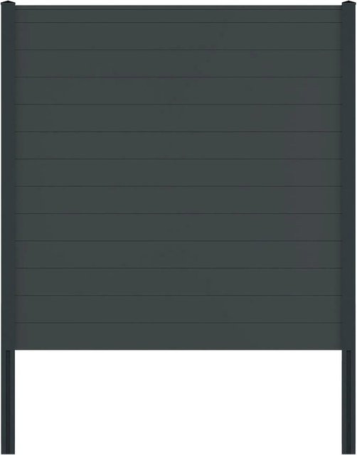 Vidual Sichtschutzzaun Snap blickdicht aus Aluminium in Anthrazit, Höhe: 175 cm, Breite: 30,14 m - Bild 1