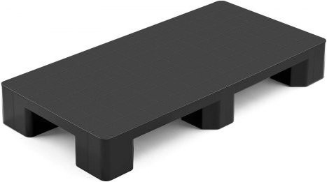 VEVOR Kunststoffpalette Schwarz, Universale Leichtpalette mit 1000 kg statischer Traglast, Geschlossene Industriepalette mit 2-Wege-Einfahrt, B/T/H: 100 x 50 x 13,6 cm - Bild 1