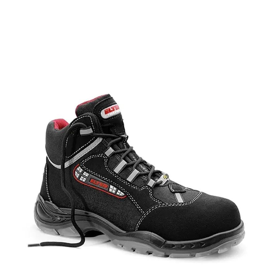 Elten Sicherheitsschnürstiefel Sander S2 ESD in Schwarz-Rot, Größe 35 - Bild 2