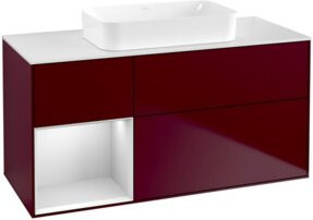 V&B Waschtischunterschrank Finion in Weiß Peony Matt, B/T: 120 x 60 cm - Bild 1