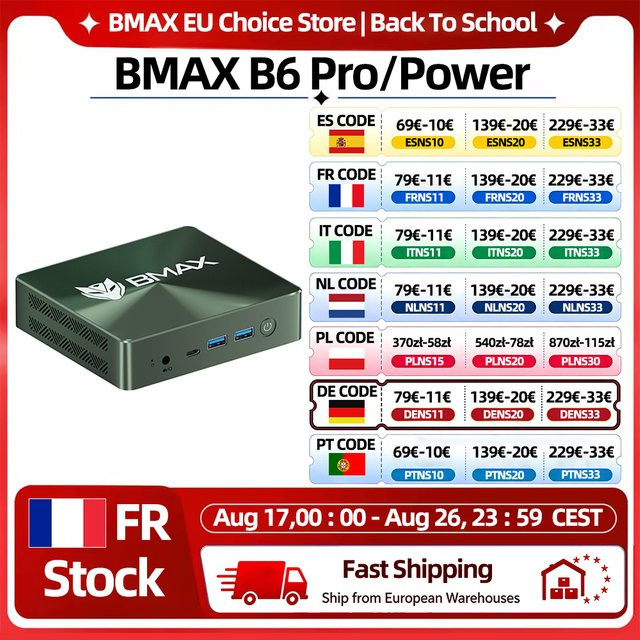 BMAX B6 Pro Power Mini-PC mit Intel Core i5-1030NG7 oder i7-1060NG7, 16GB RAM, 512GB bis 1TB SSD, WLAN, Bluetooth und Windows 11 - Bild 1